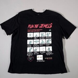 Run The Jewels T-Shirt Mens XL‎ Black Hand Washing Technique Graphic Tee RTJ